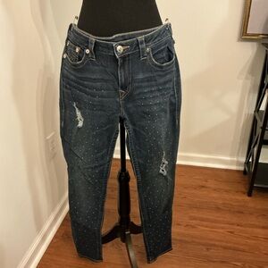 True Religion Dark Blue Boyfriend Jeans